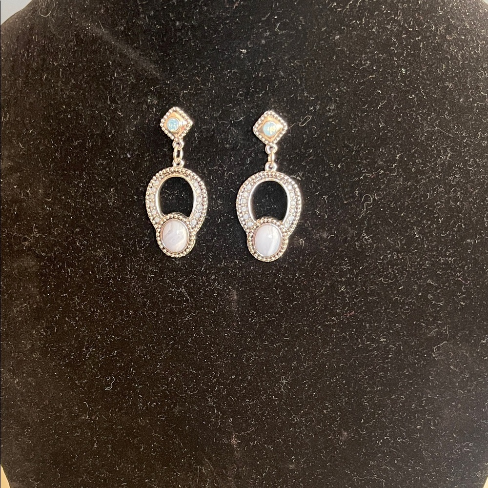 Elegant Silver and Pearl Drop Earrings